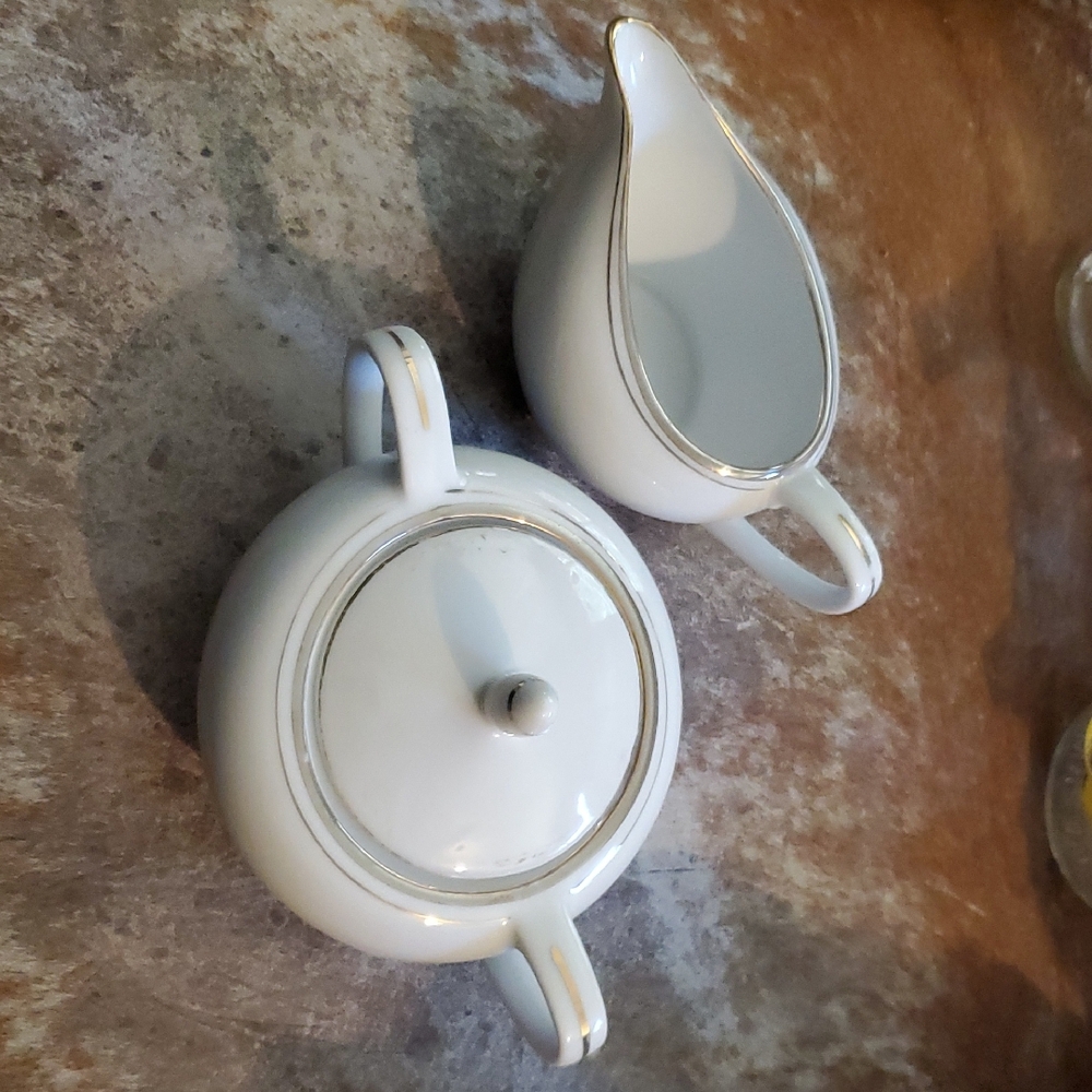 Royalton China Co Translucent Porcelain  Sugar and Creamer Set